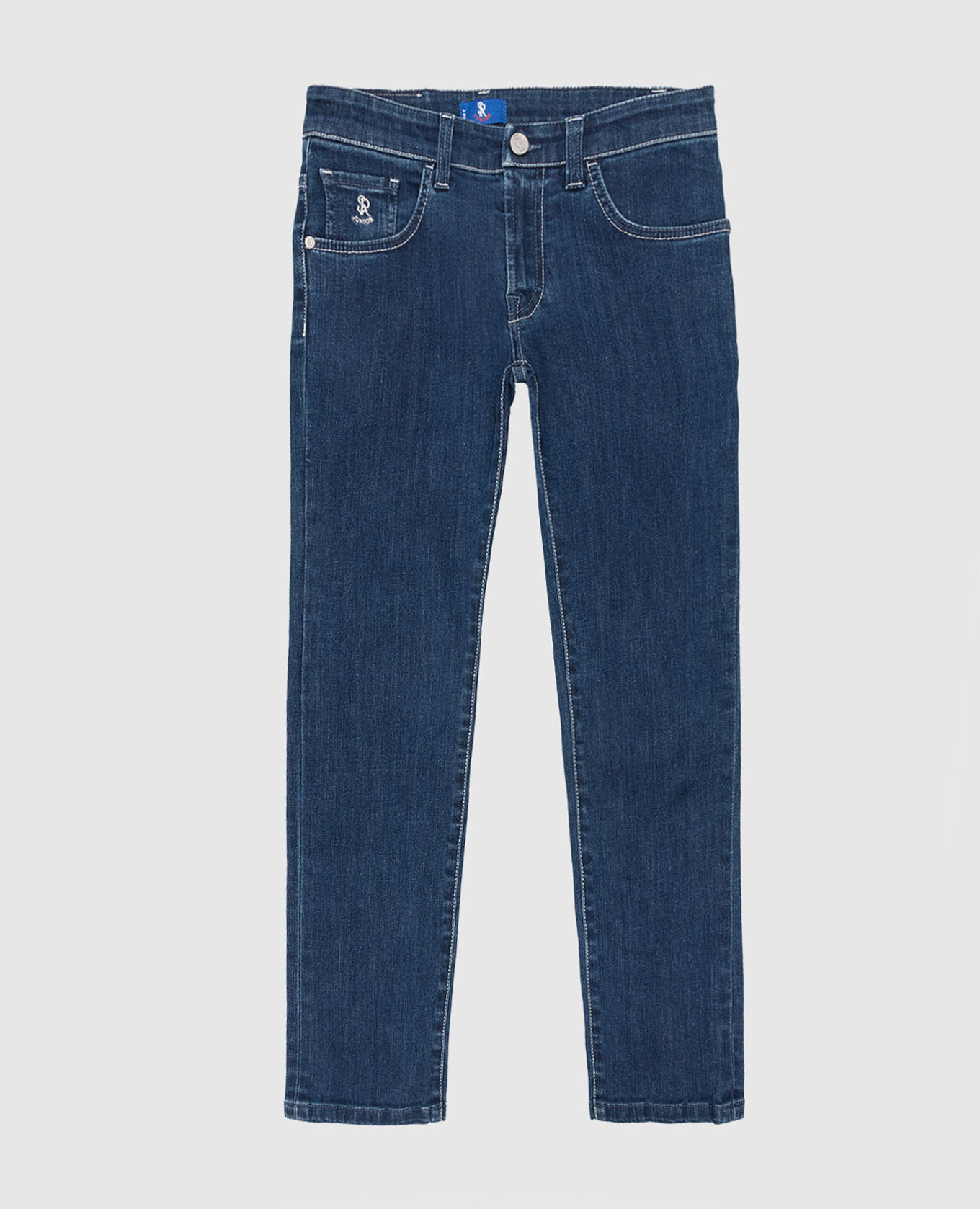 Kids blue jeans with logo