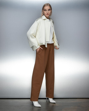 WARDROBE.NYC Коричневые спортивные брюки с молниями W2049R09