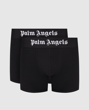 Palm Angels Набор черных трусов-боксеров с логотипом. PMUH003C99FAB001