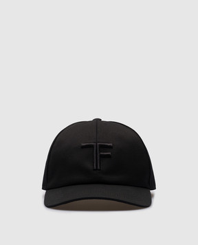 Tom Ford Чорна кепка з вишивкою монограми логотипа MH003TCN036G