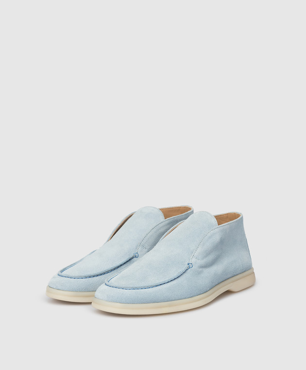 Babe Pay Pls Blue Suede Slippers FRIDA image 2