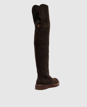Santoni Коричневые замшевые сапоги WSAL70563BJ2TPYL