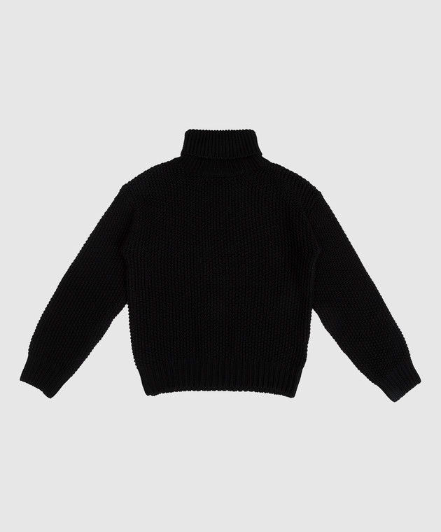 Il Gufo Дитячий чорний светр із вовни A21MA378EM4051014 зображення 2
