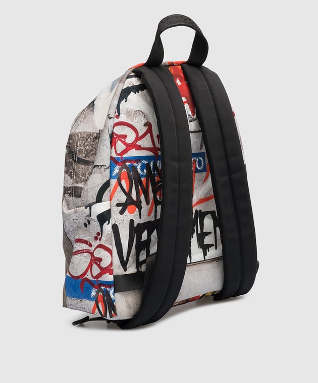 Balenciaga Explorer graffiti-print Leather Backpack - Black