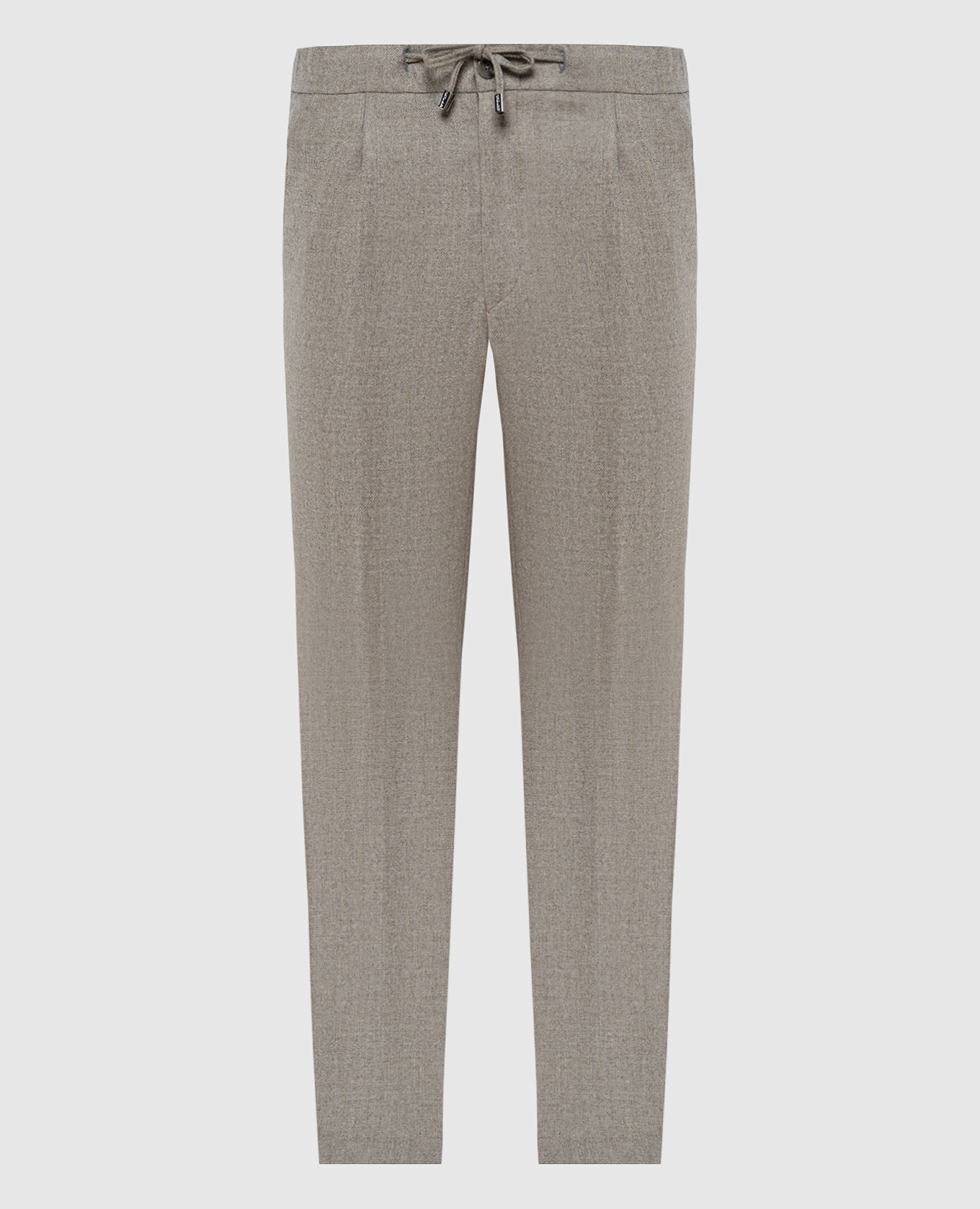 Brown wool and cashmere pants