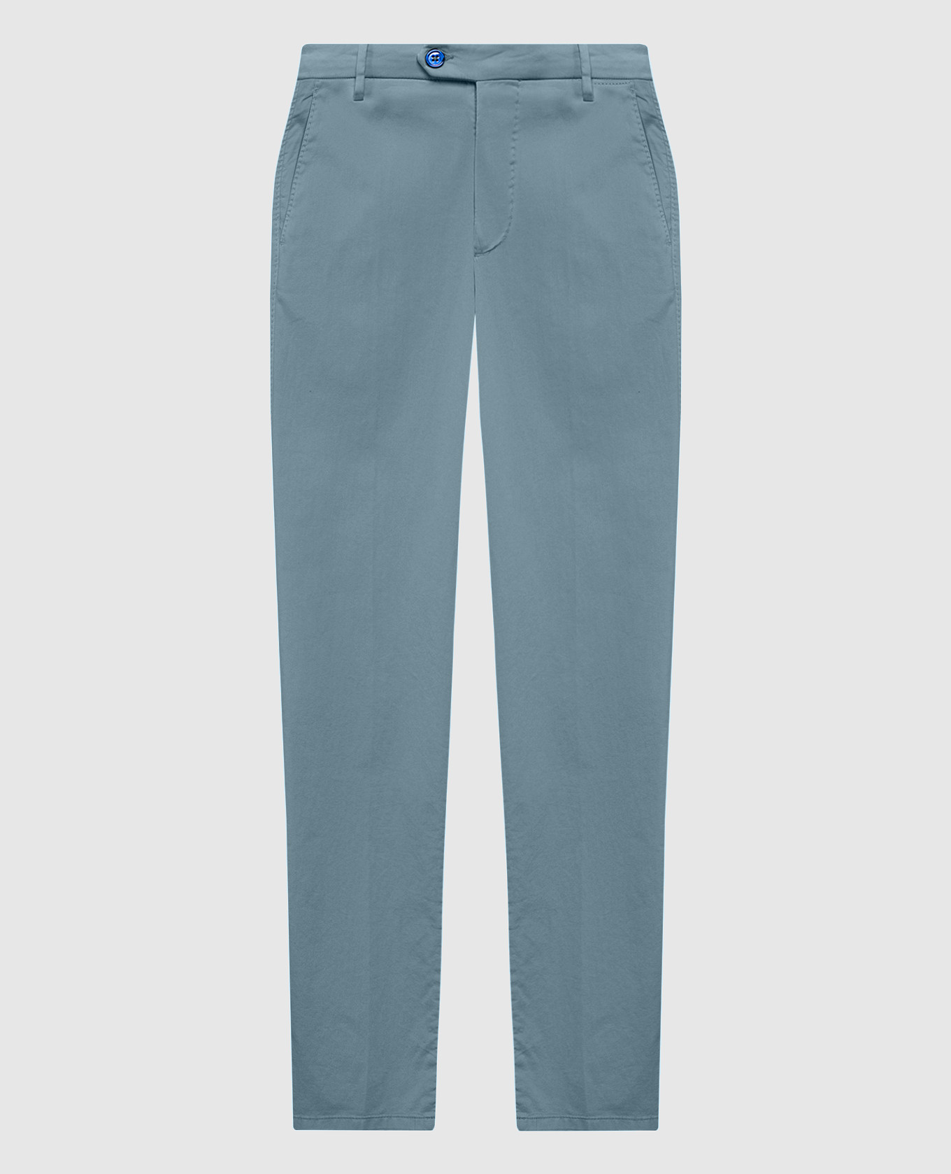 Blue chinos with silk