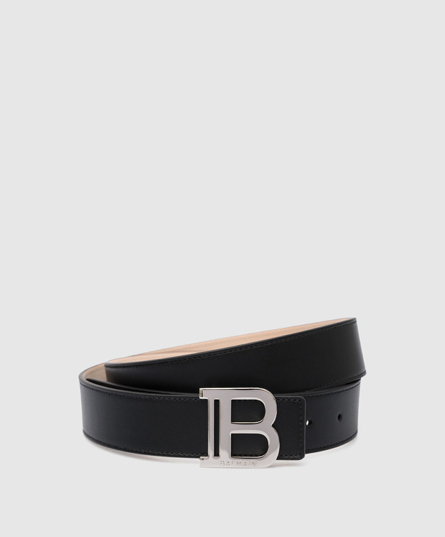 Balmain Black leather strap with logo AM1WJ000LVTL