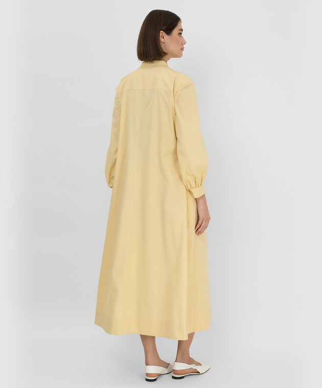 Jil Sander Жовта сукня-сорочка JSPU500606WU245200 зображення 4