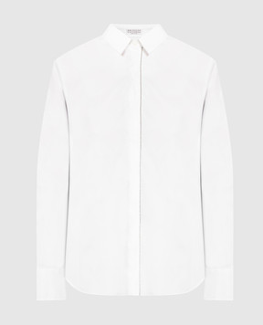 Brunello Cucinelli Біла сорочка з ланцюжком моніль M0091MA206