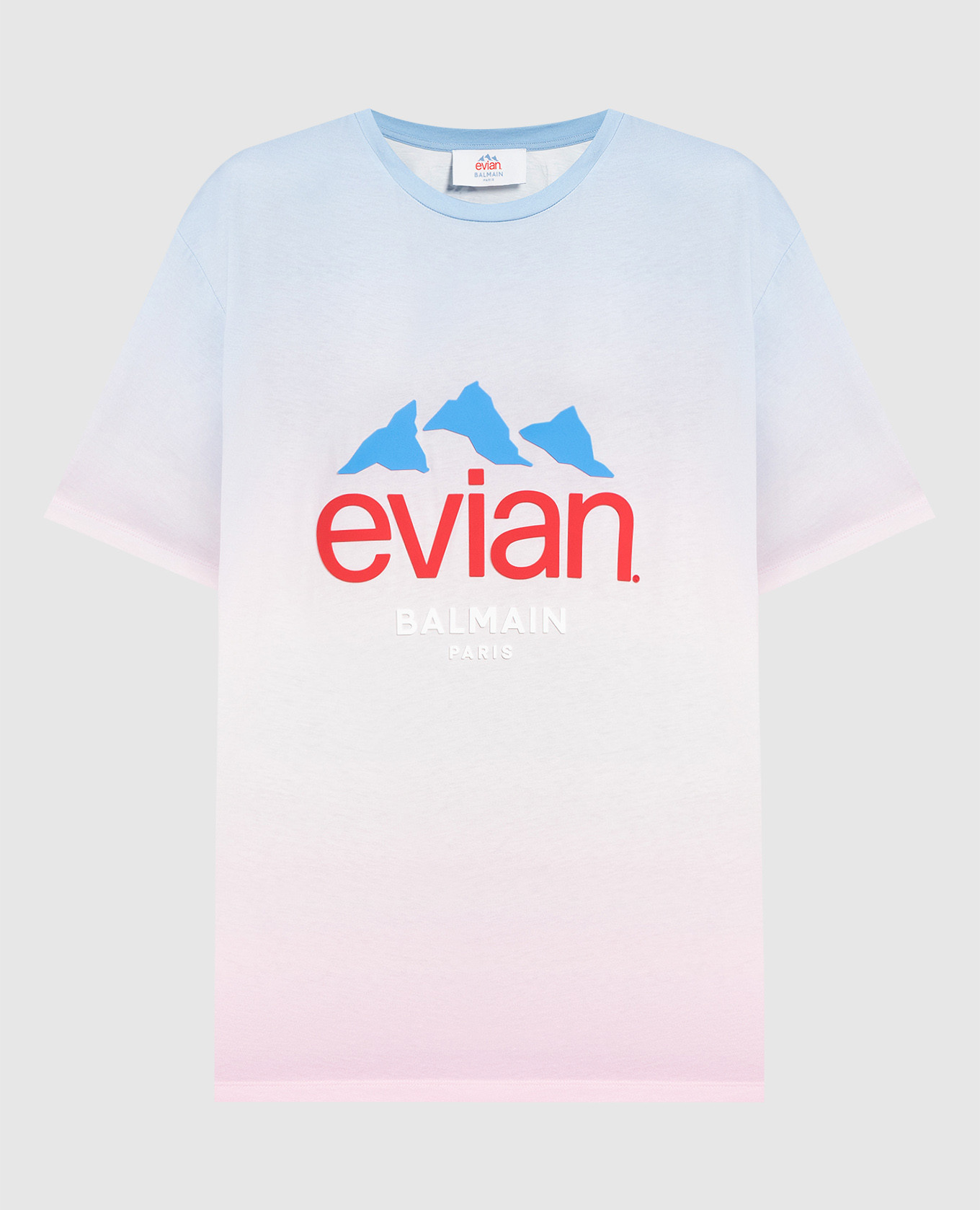 

Розовая футболка Balmain x Evian с градиентом, Розовый, Футболки