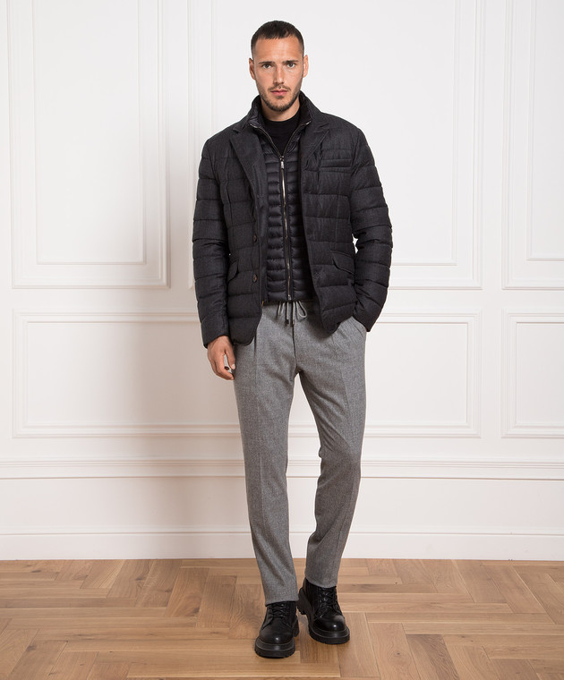 MooRER Gray wool and cashmere trousers ANTONFSR image 2