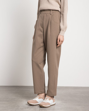 Brunello Cucinelli Коричневі штани MPR24P7745