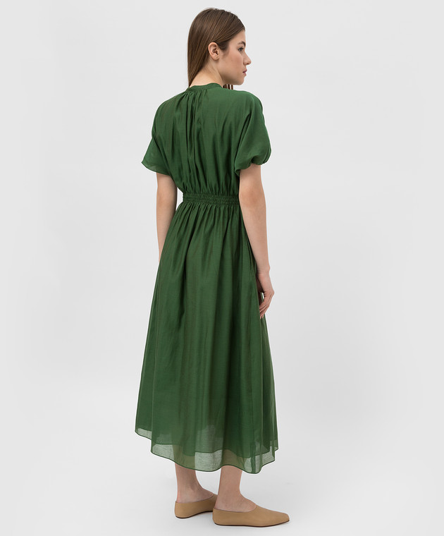 Max Mara Зеленое платье Carter с драпировкой CARTER изображение 4