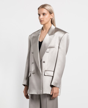 Magda Butrym Сірий двобортний жакет BLAZER01129723