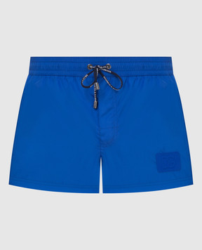 Dolce&Gabbana Синие плавательные шорты с эмблемой DG M4B11TONL35