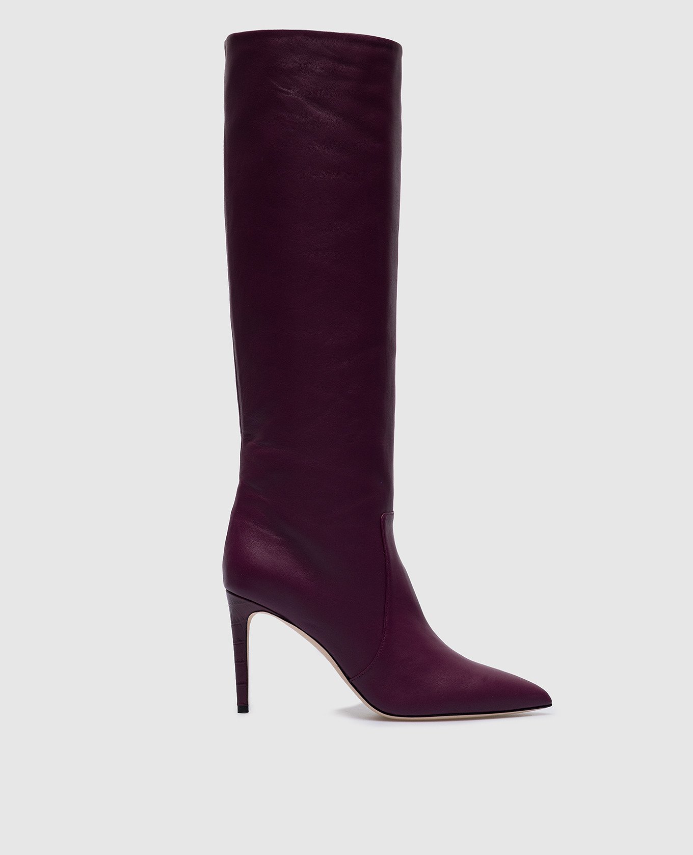 Purple leather boots