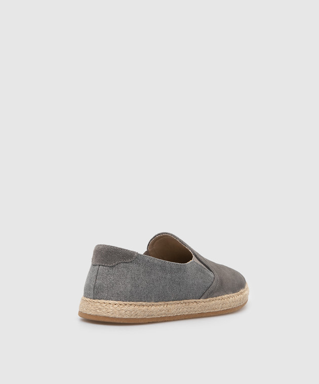 Brunello Cucinelli Серые комбинированные эспадрильи MZUCLGI837 изображение 4