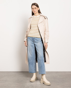 SLVRLAKE Голубые джинсы с эффектом потертости Grace Crop AW21GRCC707SCROS