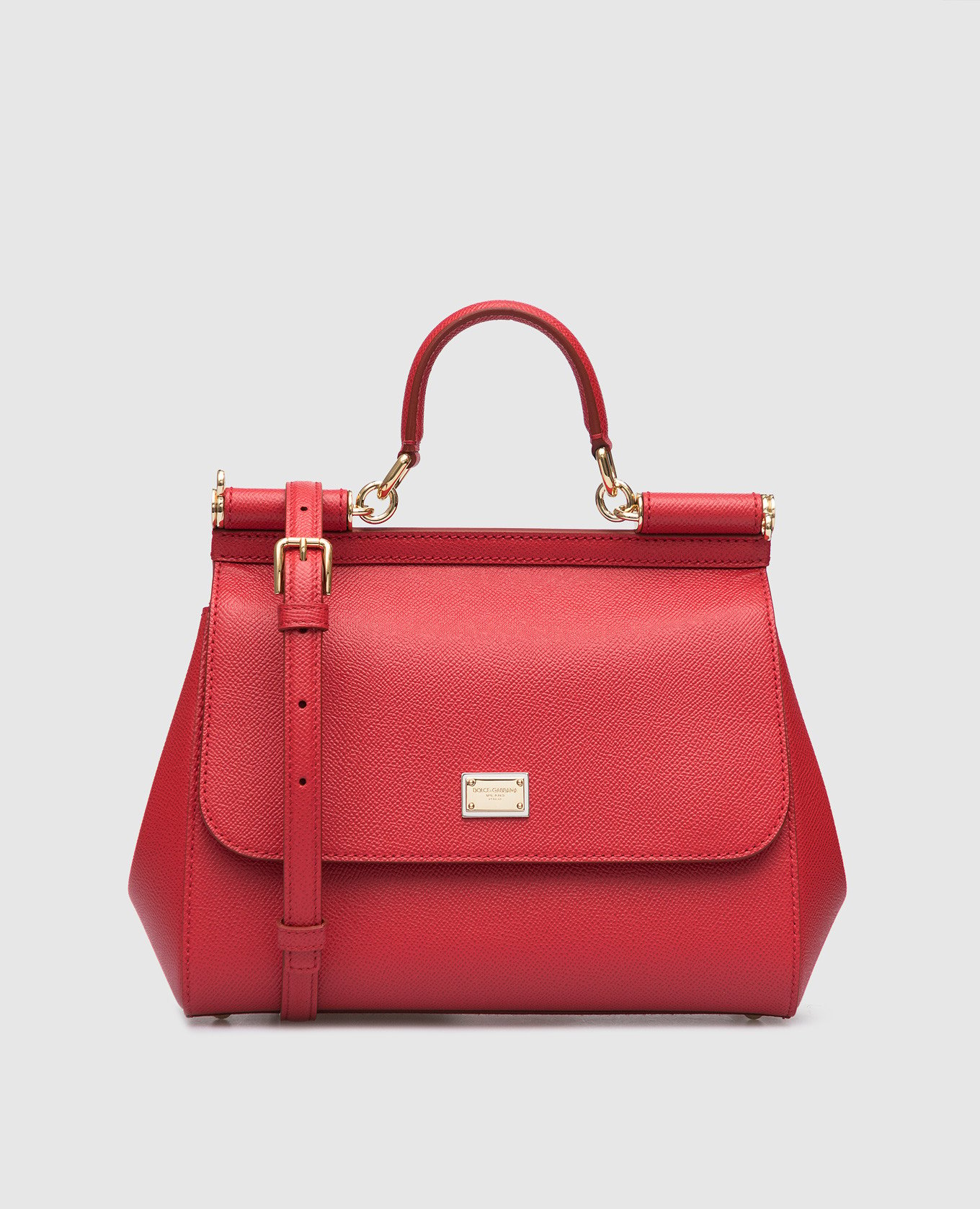 Red satchel bag Sicily