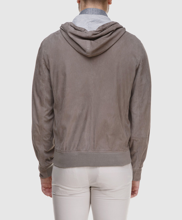 Brunello Cucinelli Серая замшевая куртка MPCHS1290 изображение 4
