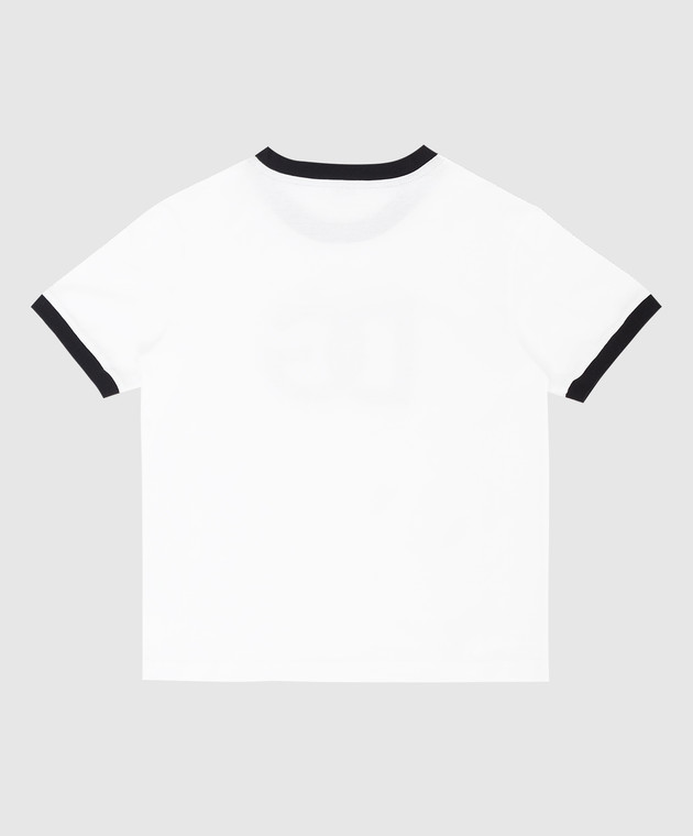 Dolce&Gabbana Дитяча футболка з емблемою DG та кристалами L5JTIGG7B5H46 зображення 2
