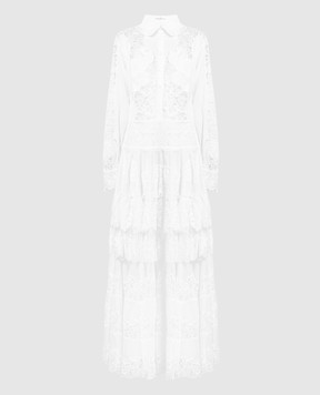 Ermanno Scervino White dress with lace D422Q351HQQ