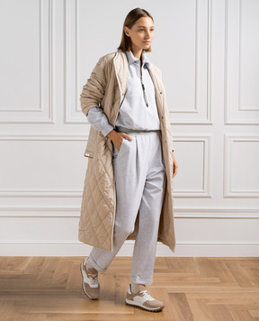 Brunello Cucinelli Серые брюки MH827BL499