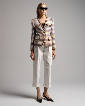 Etro Твидовый жакет в клетку с люрексом WRCA002099TQE33