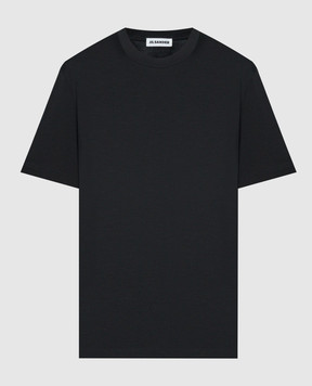 Jil Sander Черная футболка прямого кроя J01GC0002J45051