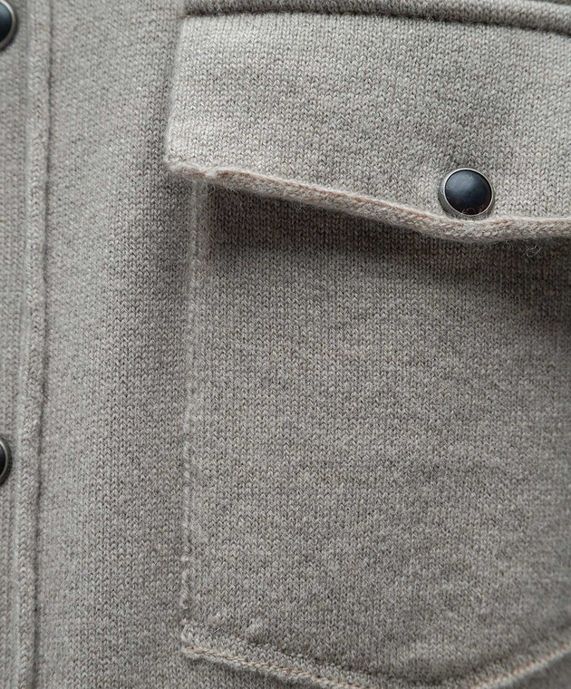 Brunello Cucinelli Beige shirt made of wool, cashmere and silk M3600276 image 5