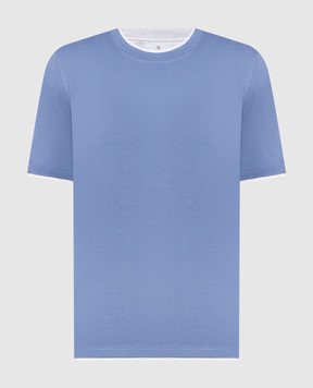 Brunello Cucinelli Блакитна футболка MTS797427