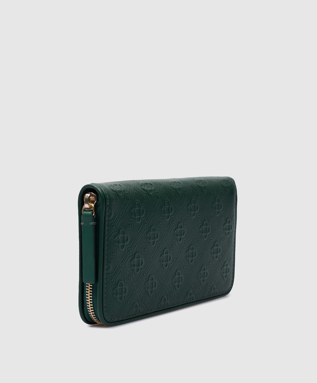 Casablanca Green leather wallet with embossed CC logo AF23BAG03101 image 2