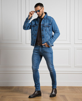 ISAIA Синя джинсова куртка GBD001DJ123