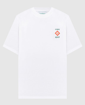 Casablanca Белая футболка Casa Sport с принтом 3D-логотипа MF23JTS00120