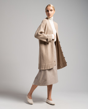 Jil Sander Бежева спідниця з вовни J40MA0115J40119