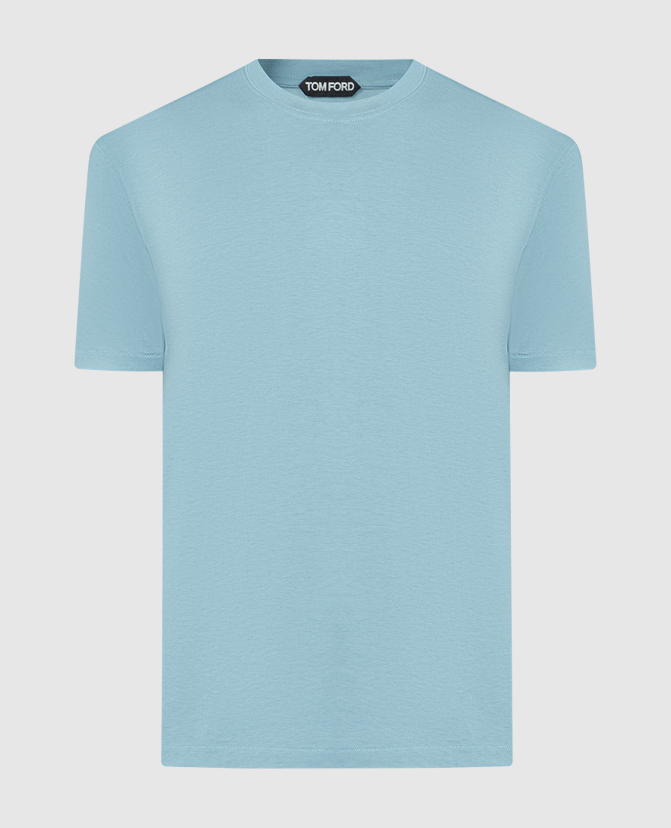 Blue t-shirt with monogram embroidery