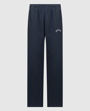 Anine Bing Синие спортивные брюки с вышивкой логотипа A032313420