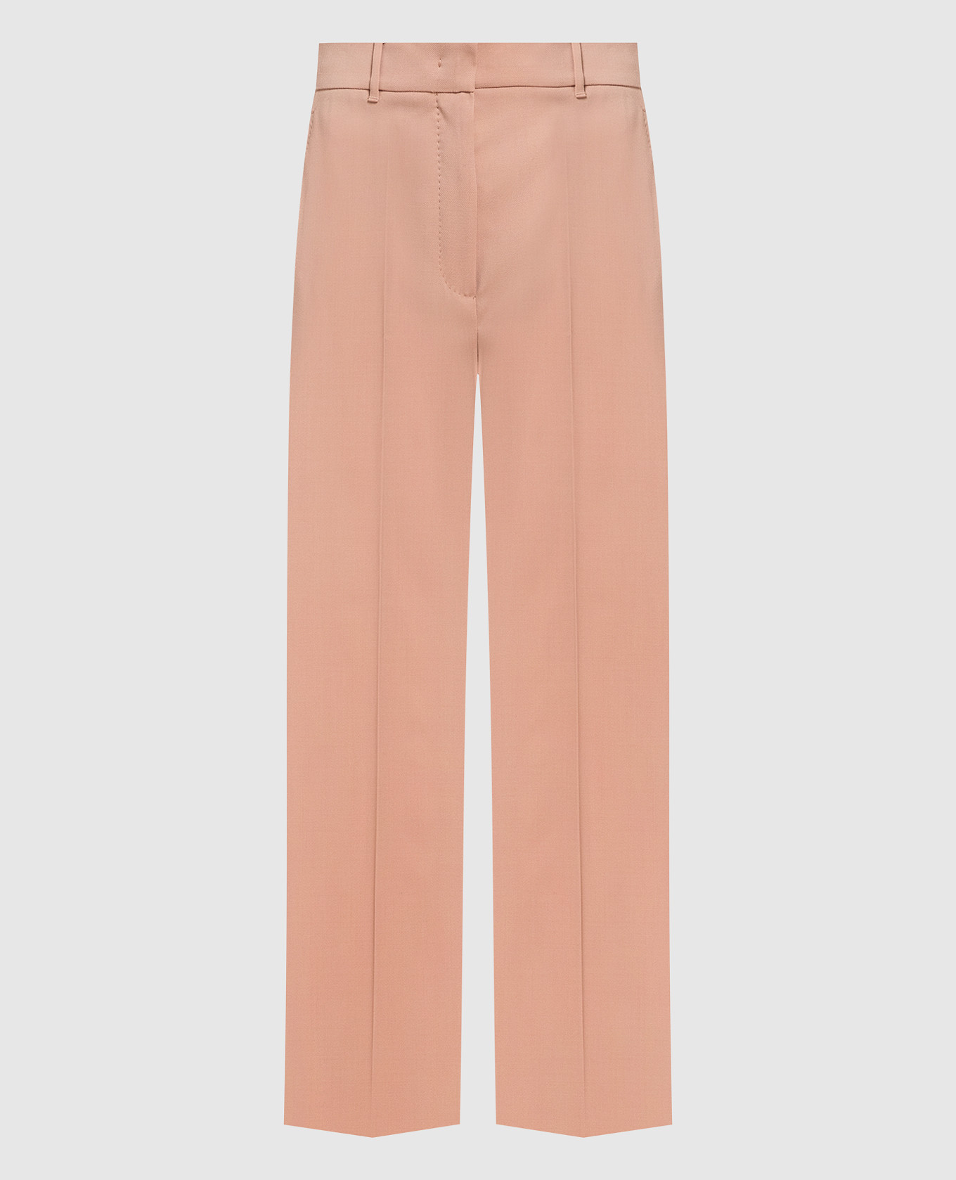 Розовые брюки из шерсти