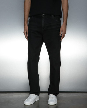 Balmain Черные джинсы с вышивкой логотипа CH1MI070DD96