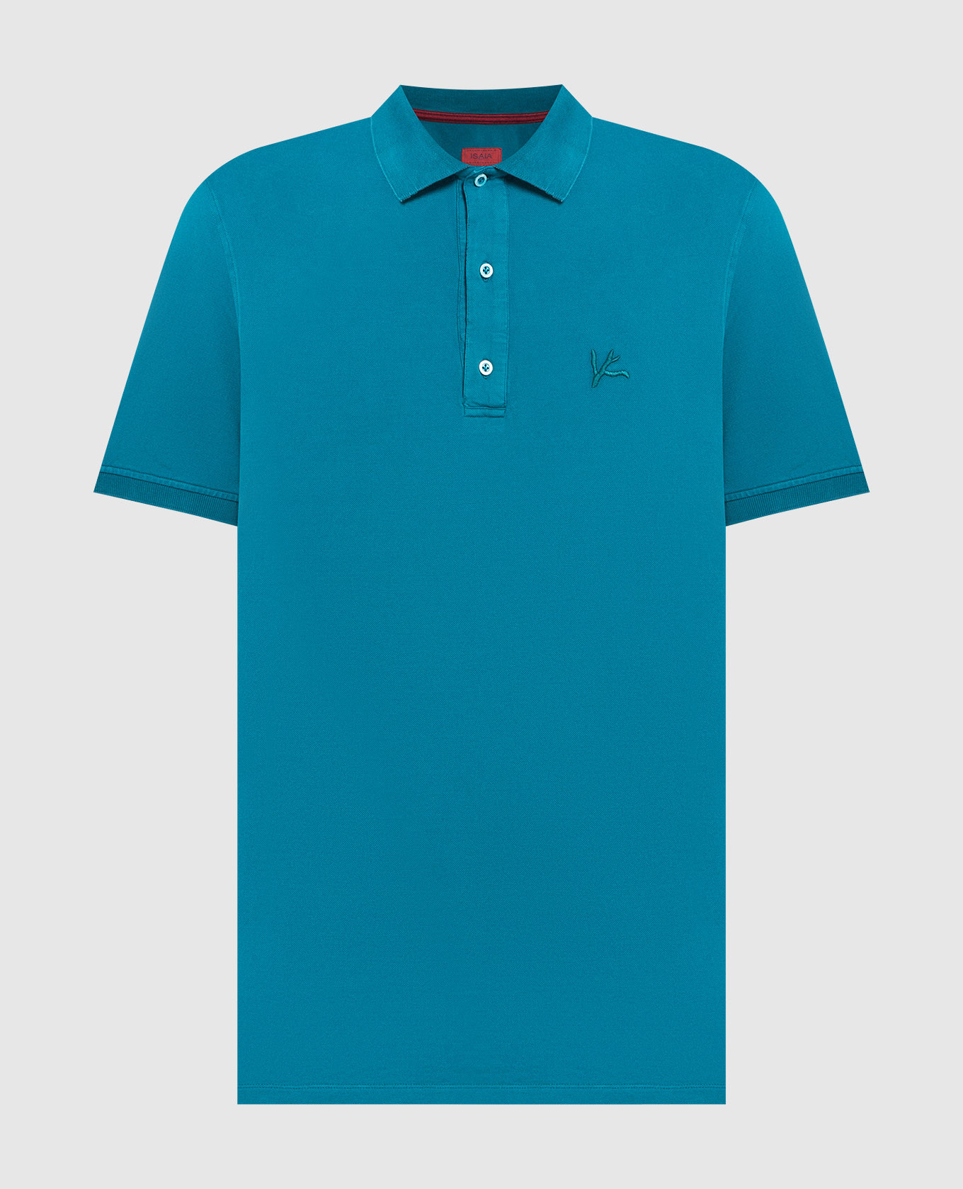 Blue polo shirt with logo