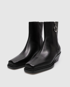 Dondup Черные кожаные ботинки WS282PL0457DXXX