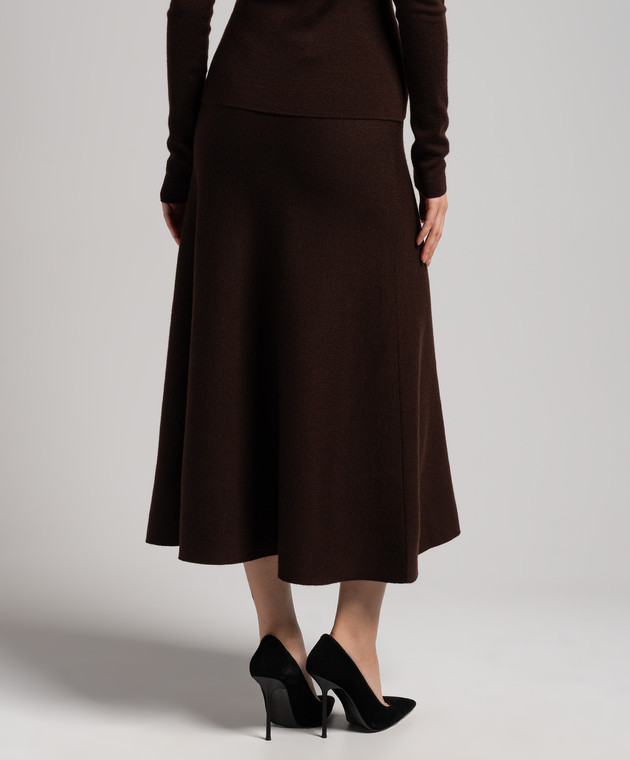 Gabriela Hearst - Brown wool, cashmere and silk Freddie skirt