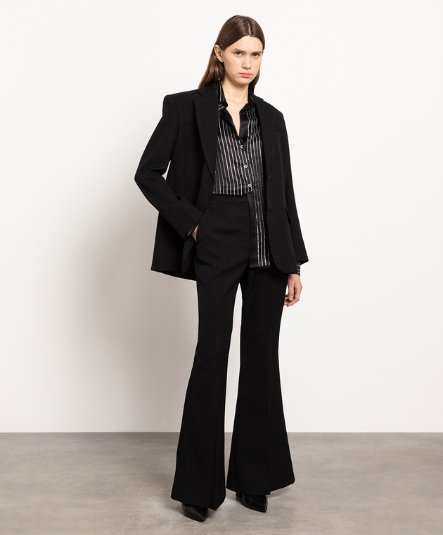 Alexander Wang - Черные брюки клеш из шерсти 1WC1234567