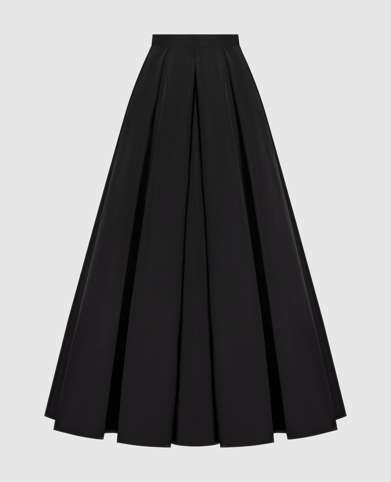 Black pleated maxi skirt