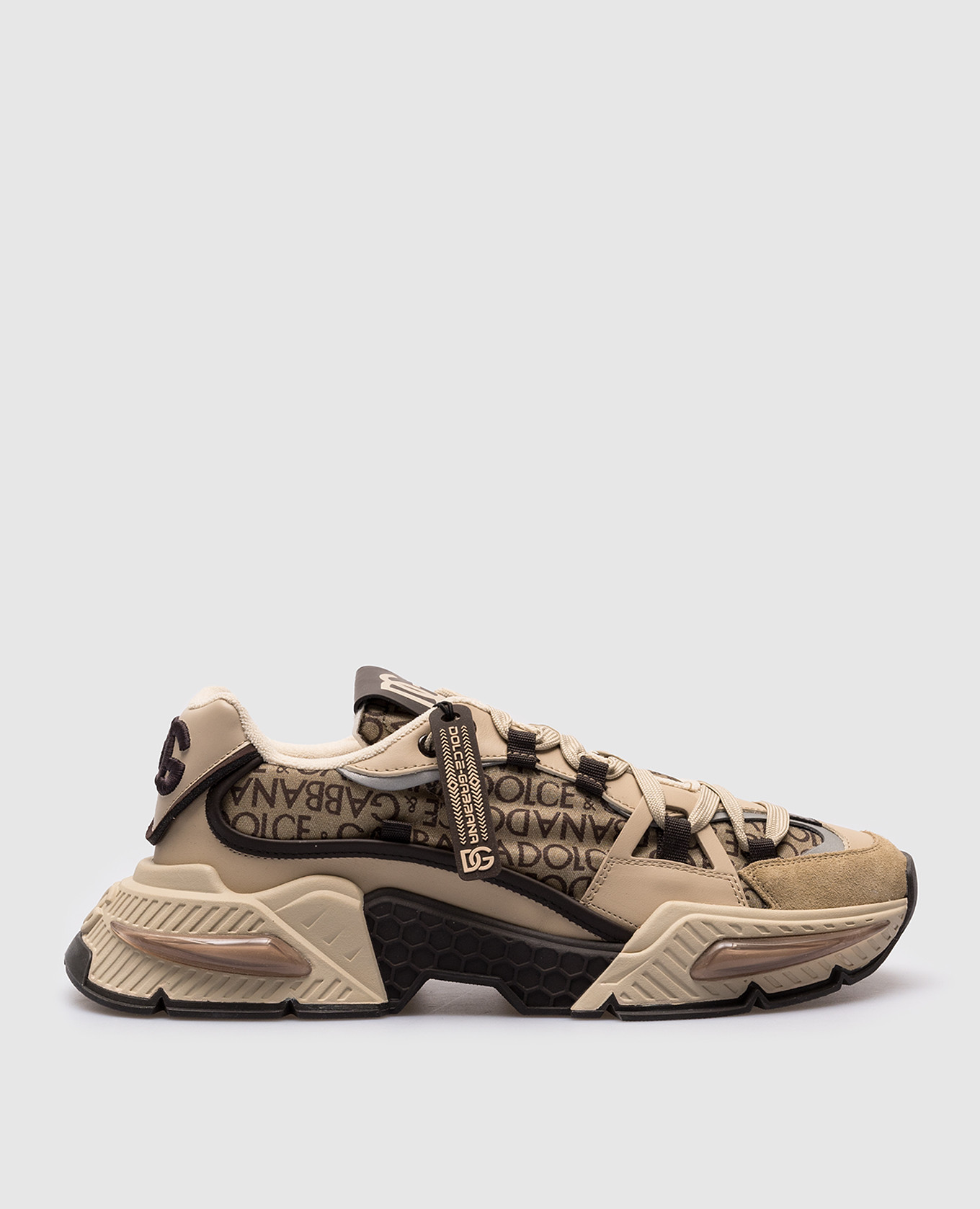 

Бежевые комбинированные кроссовки Airmaster с логотипом, Бежевый, Кроссовки