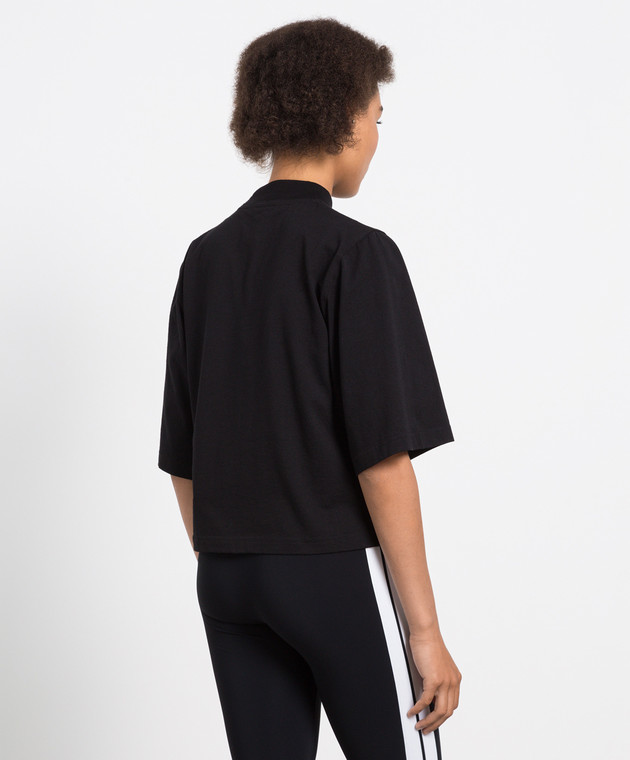 Palm Angels Черная футболка с принтом Медведь PWAA020C99JER001 изображение 4