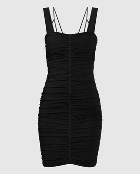 Givenchy Чорна сукня з драпіруванням BW21H730XK