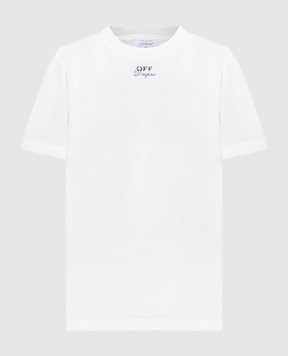 Off-White Белая футболка с принтом Off-White Dnipro OMAA027G23JER026