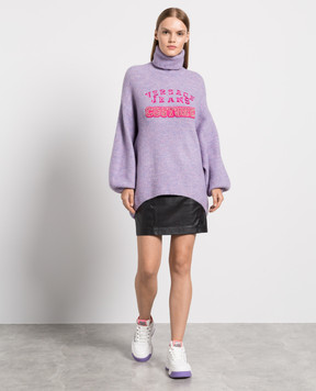 Versace Jeans Couture Фіолетовий светр з логотипом 75HAFM08CM26N