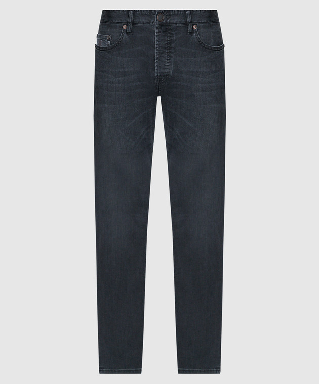 MooRER Gray jeans with logo patch PAVEL701